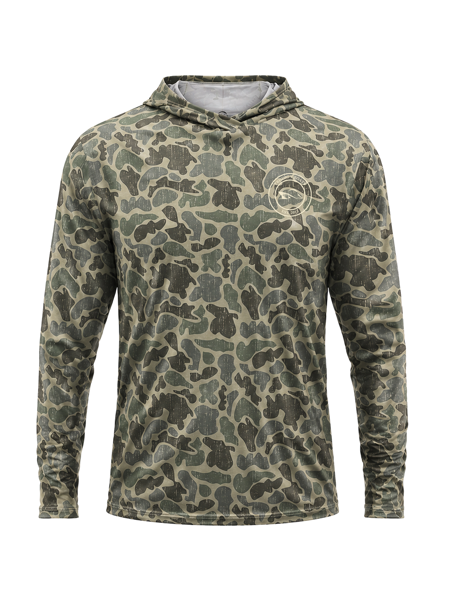 Green Camo Performance Hoodie, front view