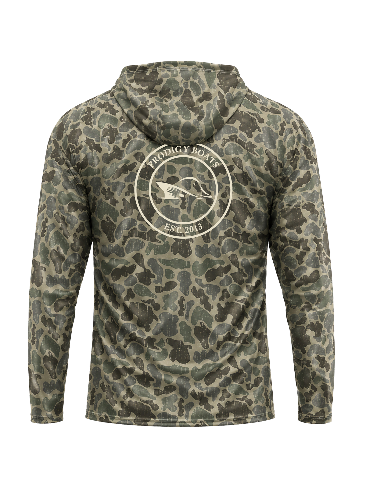Green Camo Performance Hoodie, back view