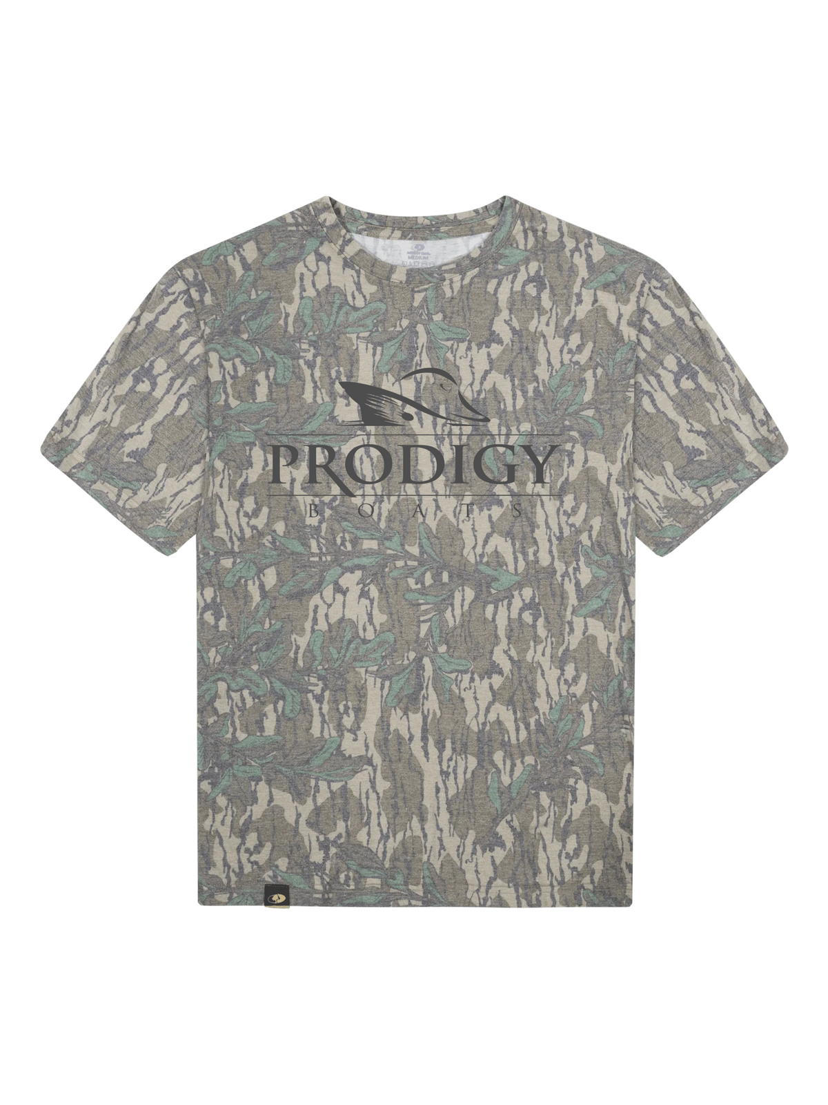 Washed Out Camo Tee in Greenleaf camo, front view