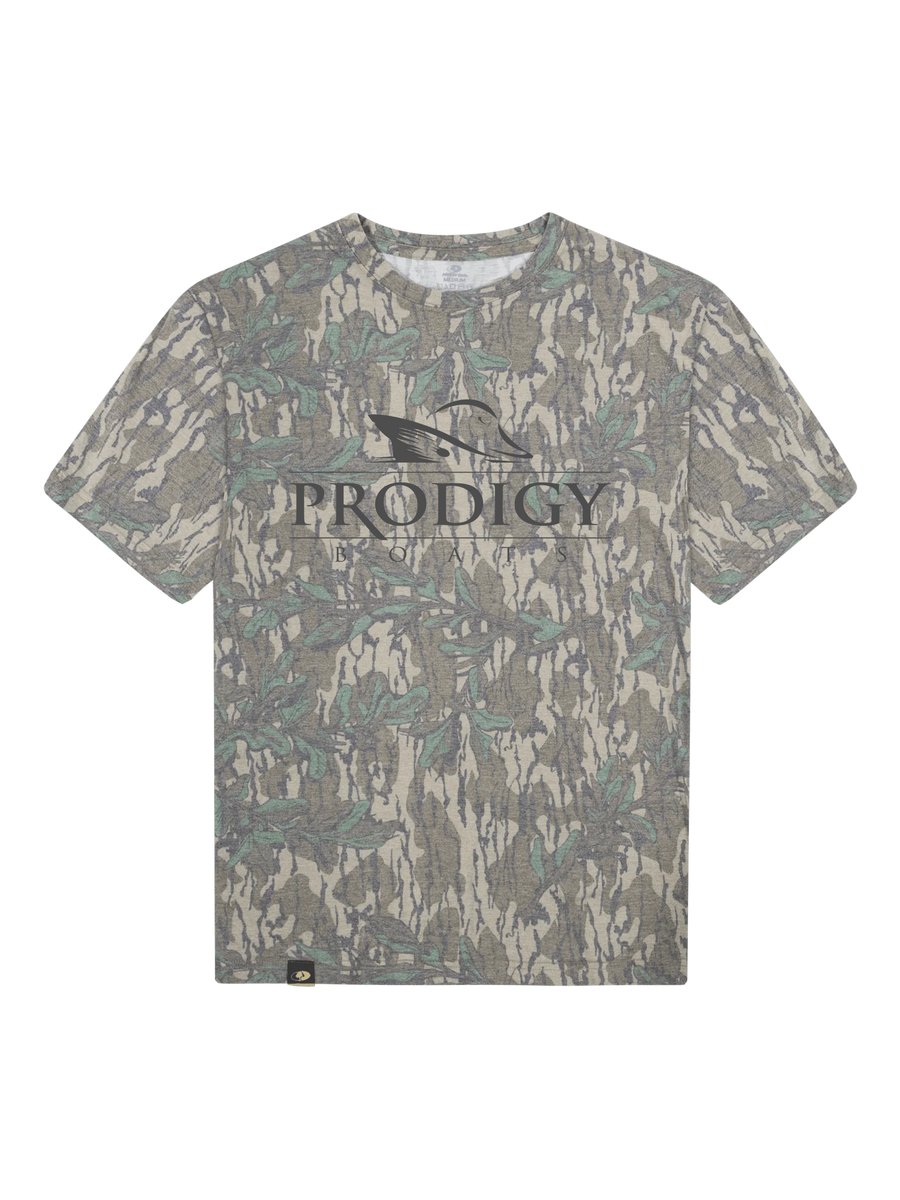 Washed Out Camo Tee in Greenleaf camo, front view