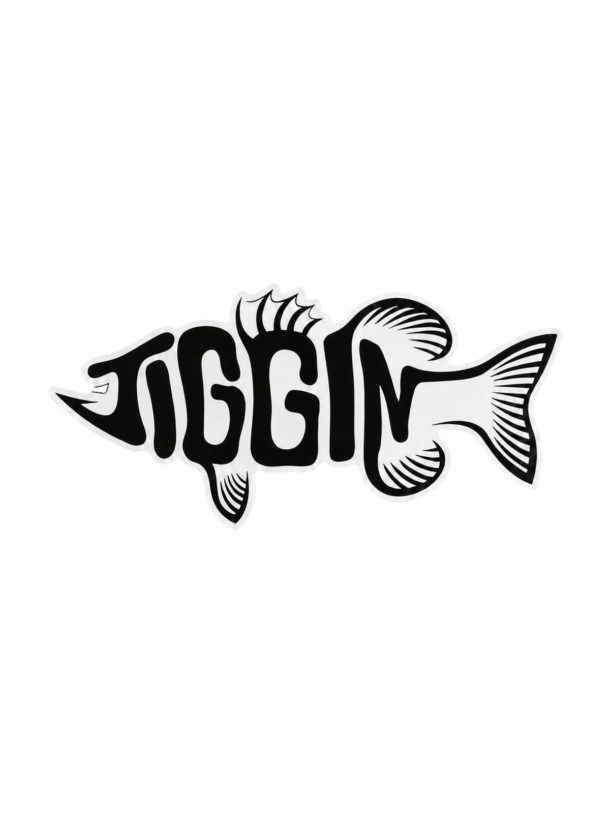 Jiggin Fish vinyl decal, Prodigy Boats fishing sticker