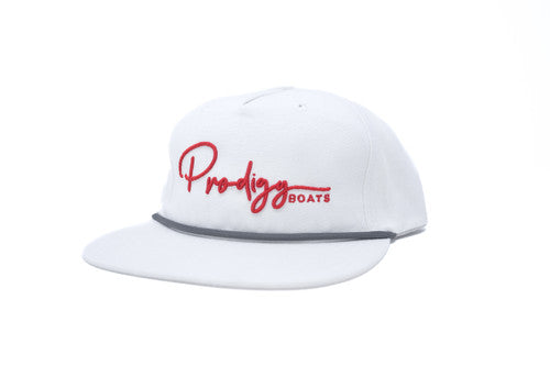 White Rope Script Hat