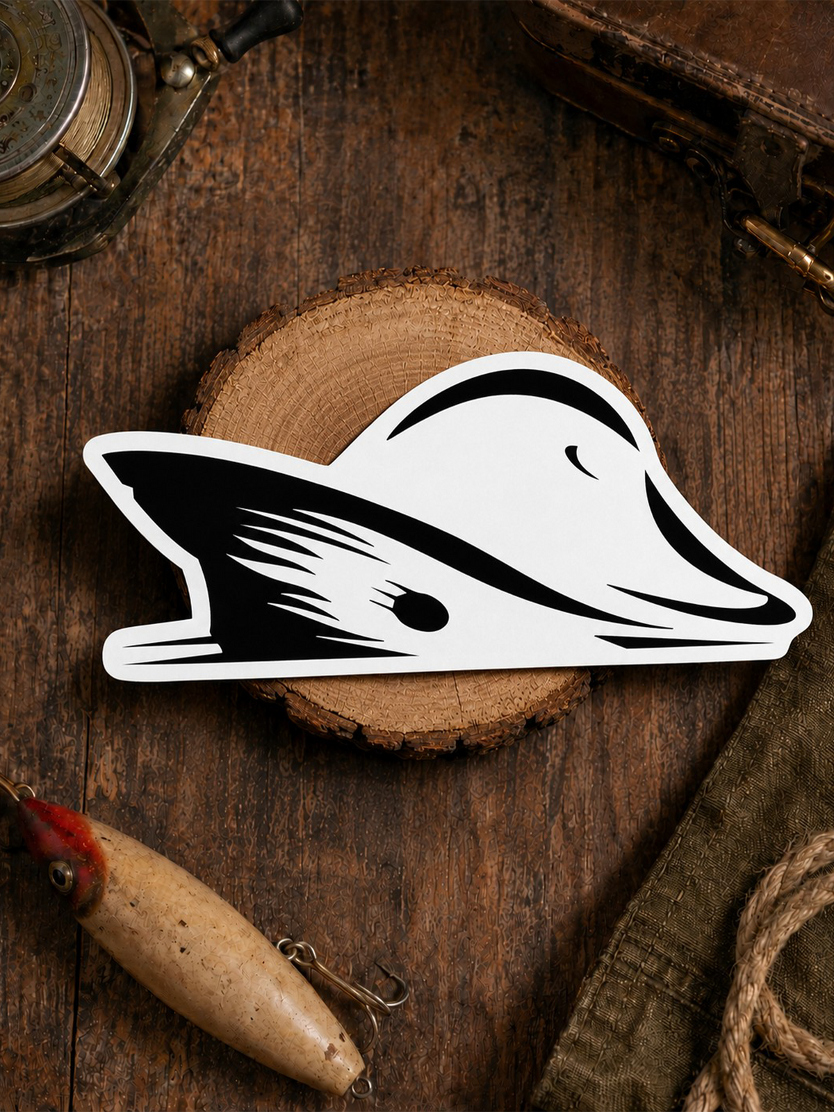 Prodigy Boats logo decal applied on a surface, symbol mark vinyl sticker
