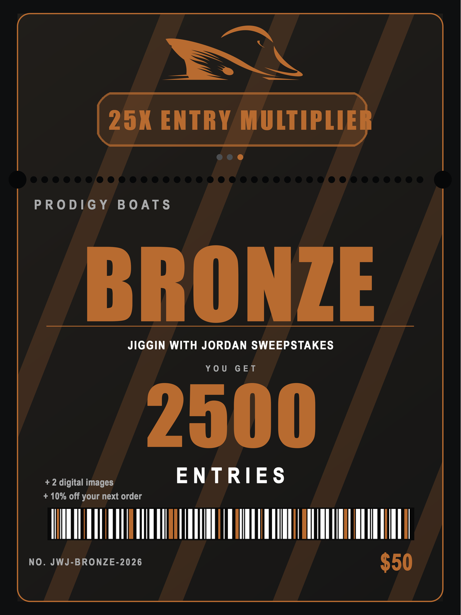 Bronze 25x ticket showing 2,500 entries
