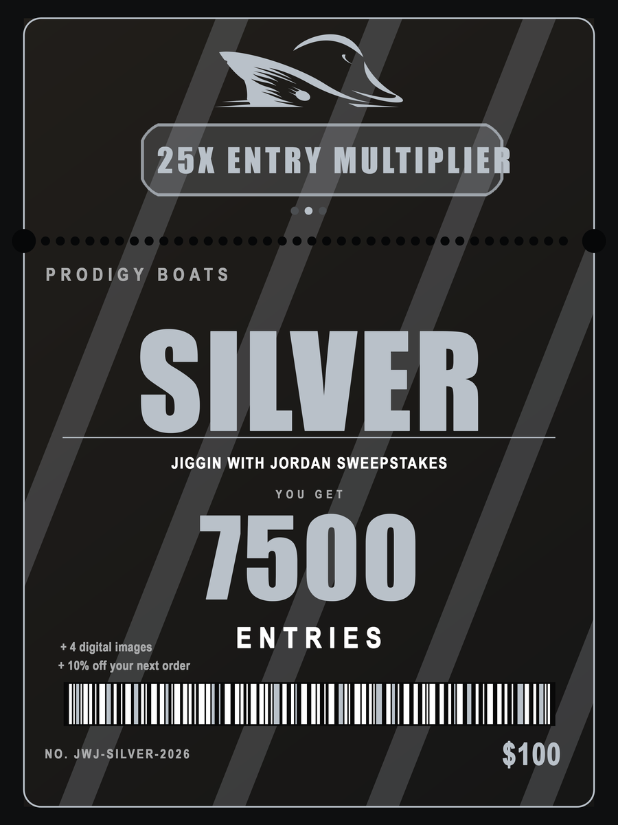 Silver 25x ticket showing 7,500 entries
