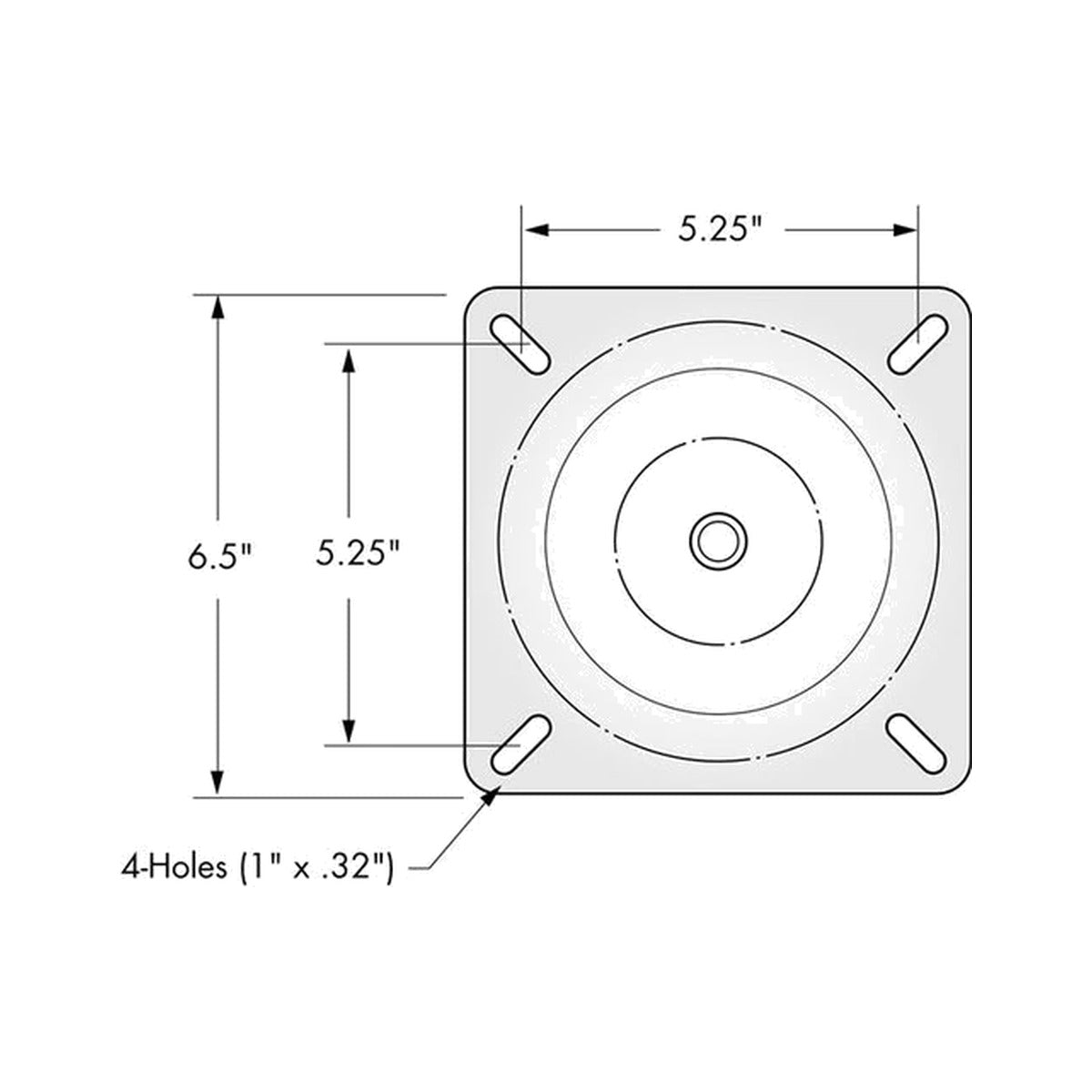 Swivl-Eze Lock'N-Pin 3/4" Pin Seat Mount